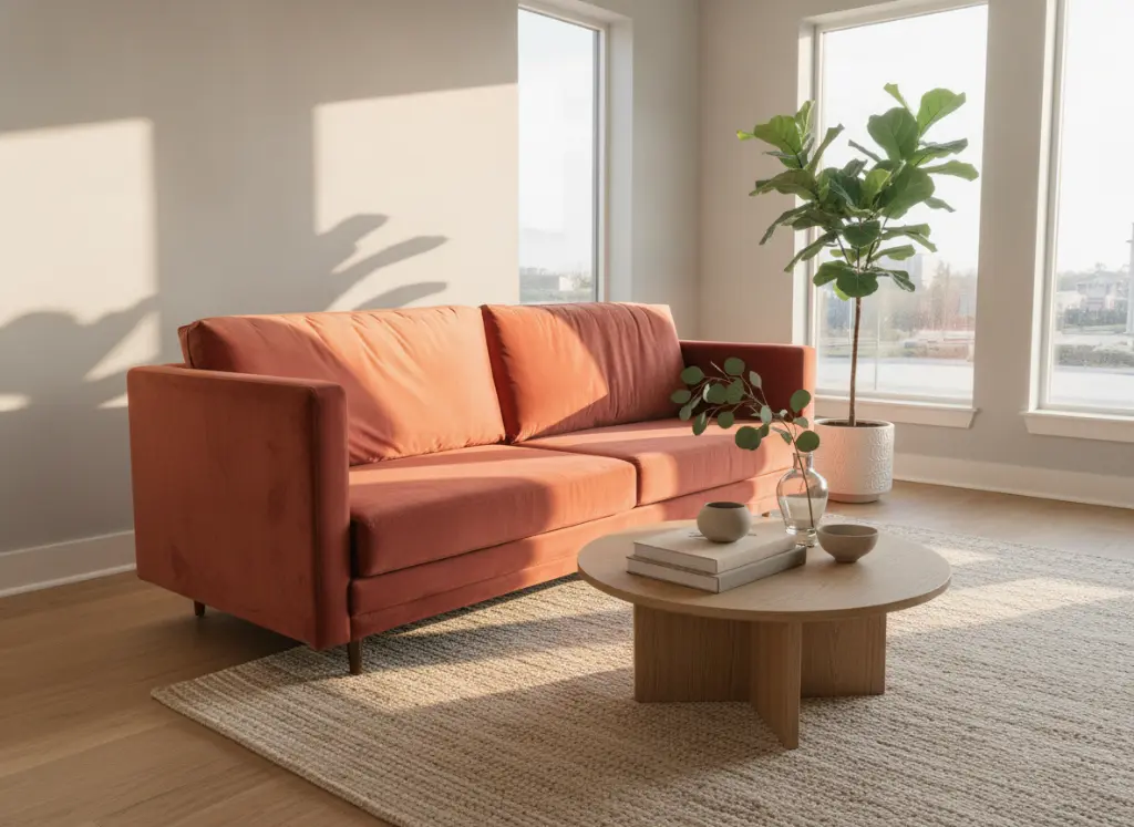 Sofá Terciopelo Rojo - Zalema Decoración