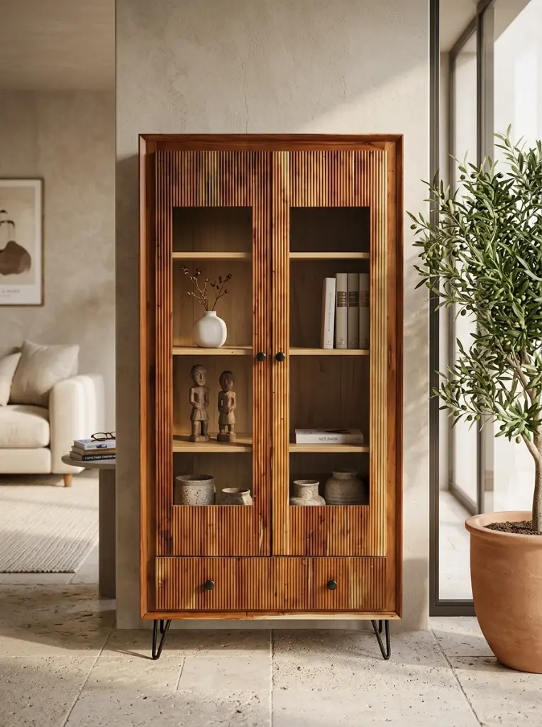 Vitrina de madera de acacia en zalema decoracion