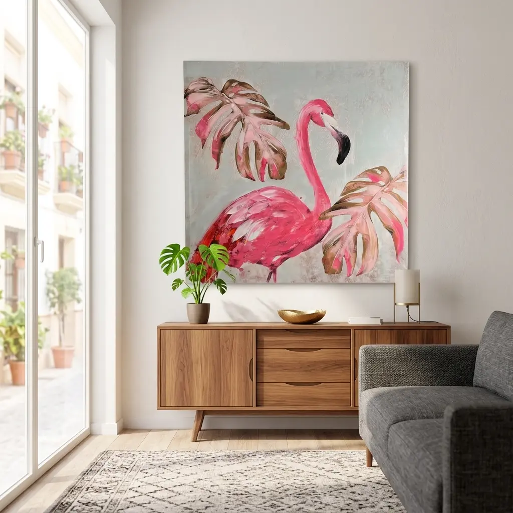 Cuadro Flamenco Rosa en zalema de Jaén