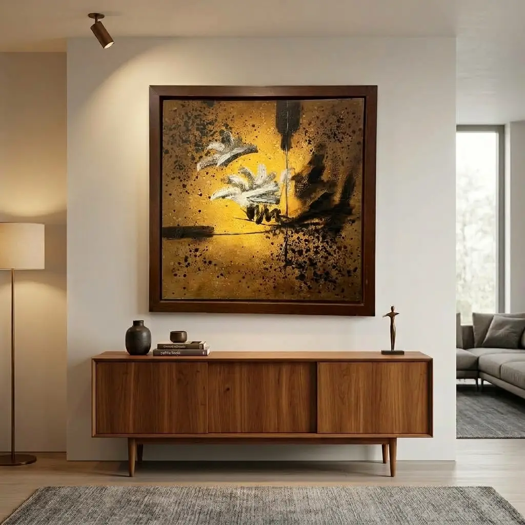 Cuadro dorado 80x80 en zalema linares y jaen