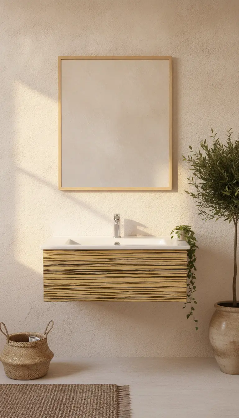 Conjunto Mueble y Espejo Estilo Boho-Provenzal