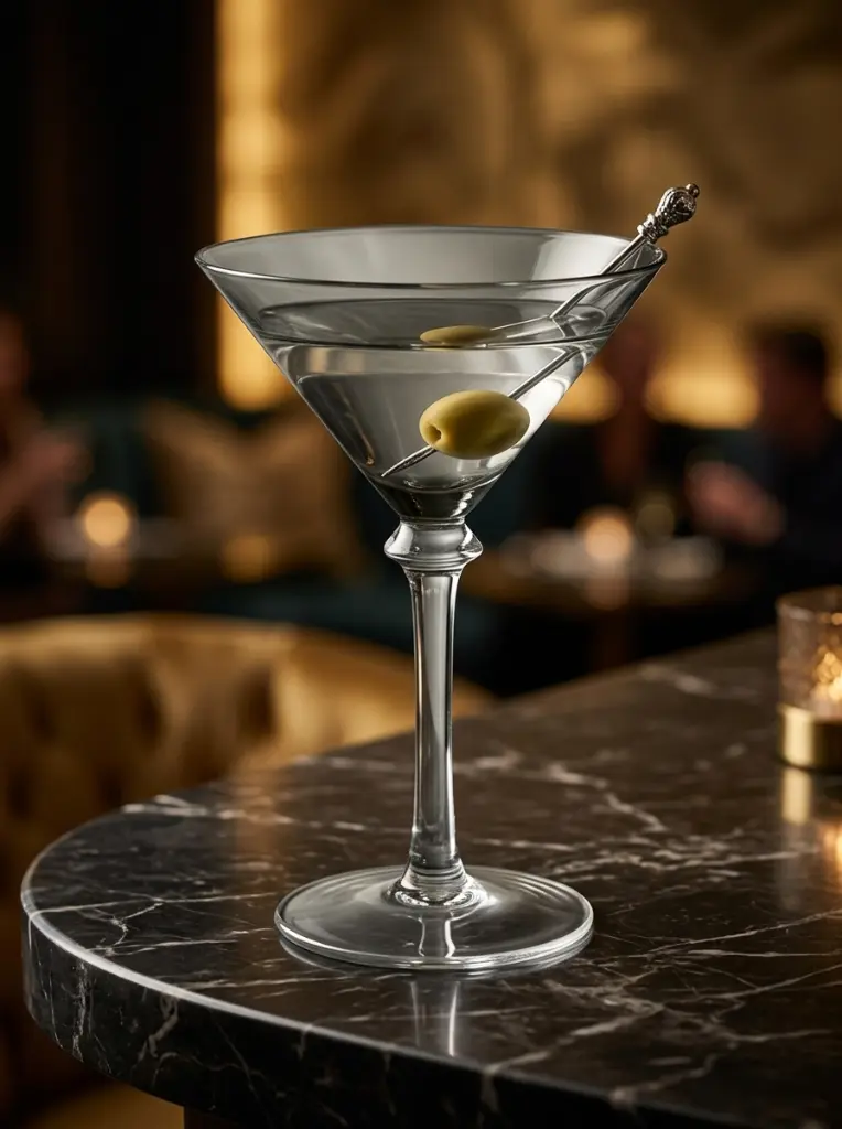 Copa de martini de cristal soplado en zalema decoracion