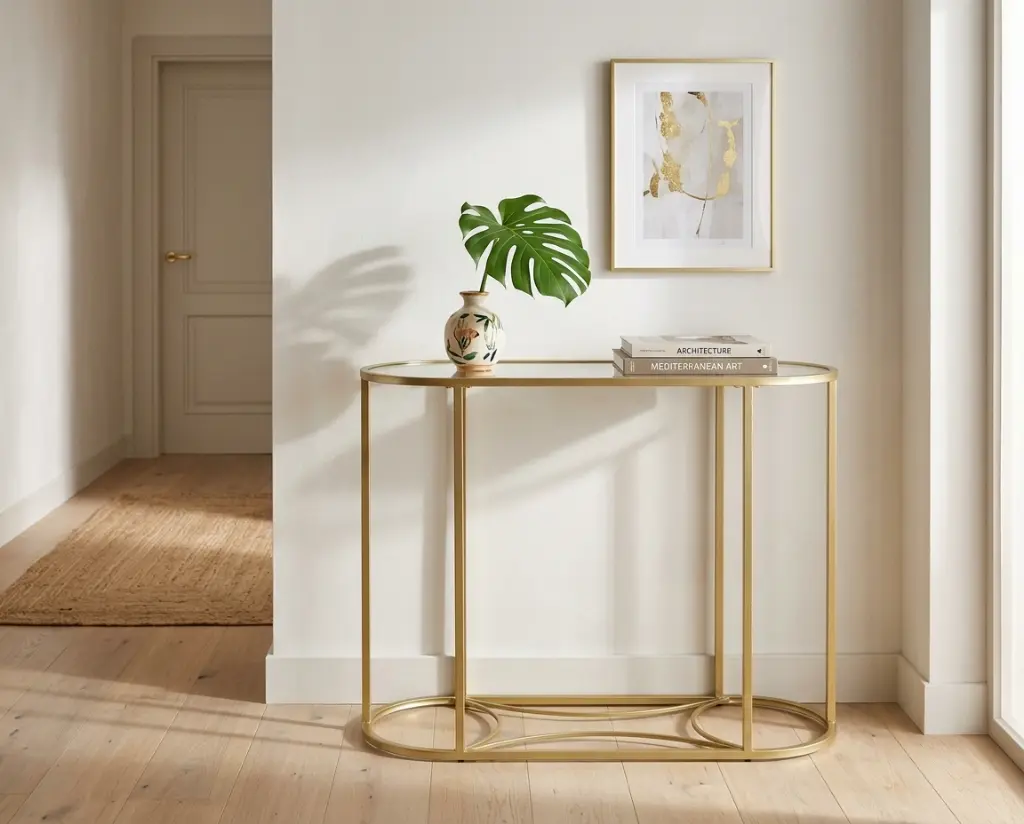 Consola dorada de Zalema Decoración
