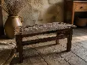 Mesa auxiliar rústica de vía reciclada - zalema decoracion