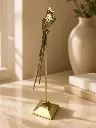 Figura decorativa en Jaén - Ave del Paraíso metal dorado (Zalema Decoración)