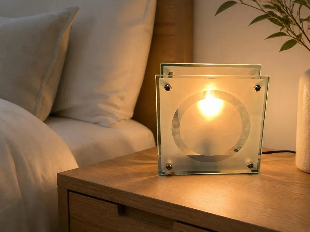 Lámpara de sobremesa de vidrio moderna para salón - Zalema Decoración Jaén