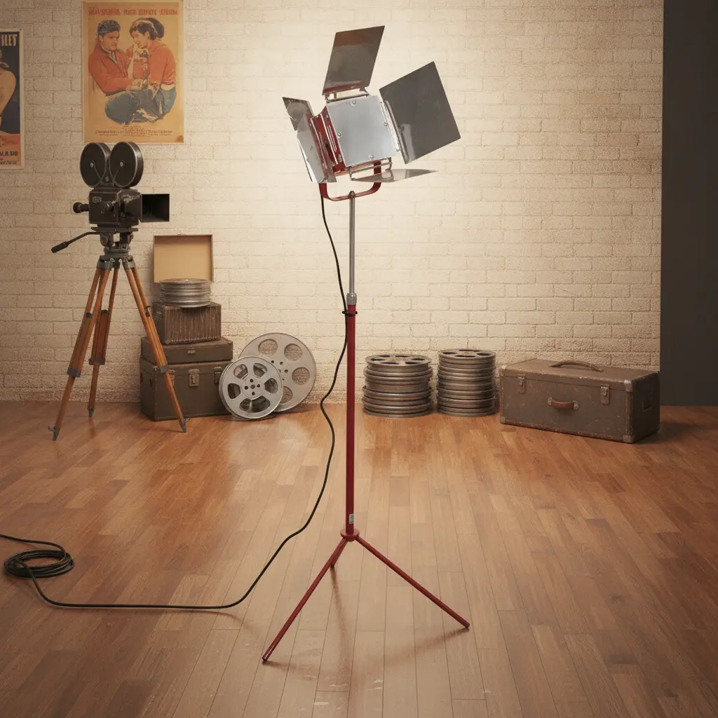 AI Generated Lámpara de Cine en Estudio Vintage - Iluminación Clara