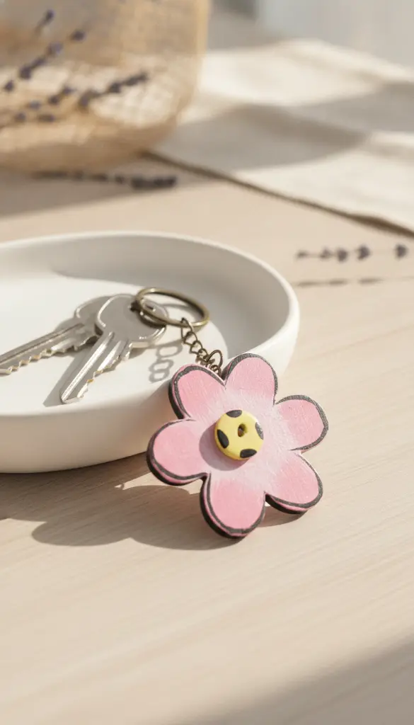 Llavero Flor con Llaves Modernas - Zalema Decoración