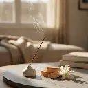 Ambiente de Meditación con Incienso Tulasi Nagchampa y Palo Santo