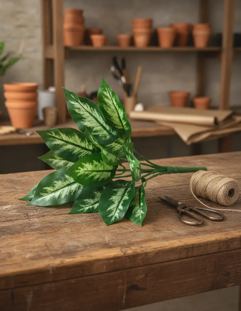 Planta Dieffenbachia en taller de floristería