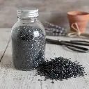 Botella de Cristal Negro - Ambiente Taller Floristería