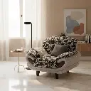 Sillón Flores Negras en Salón Elegante - Zalema Decoración