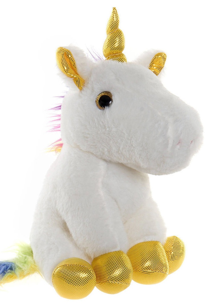 [5444-112347-0002] PELUCHE POLIESTER LED 20X20X36 UNICORNIO 2 colores