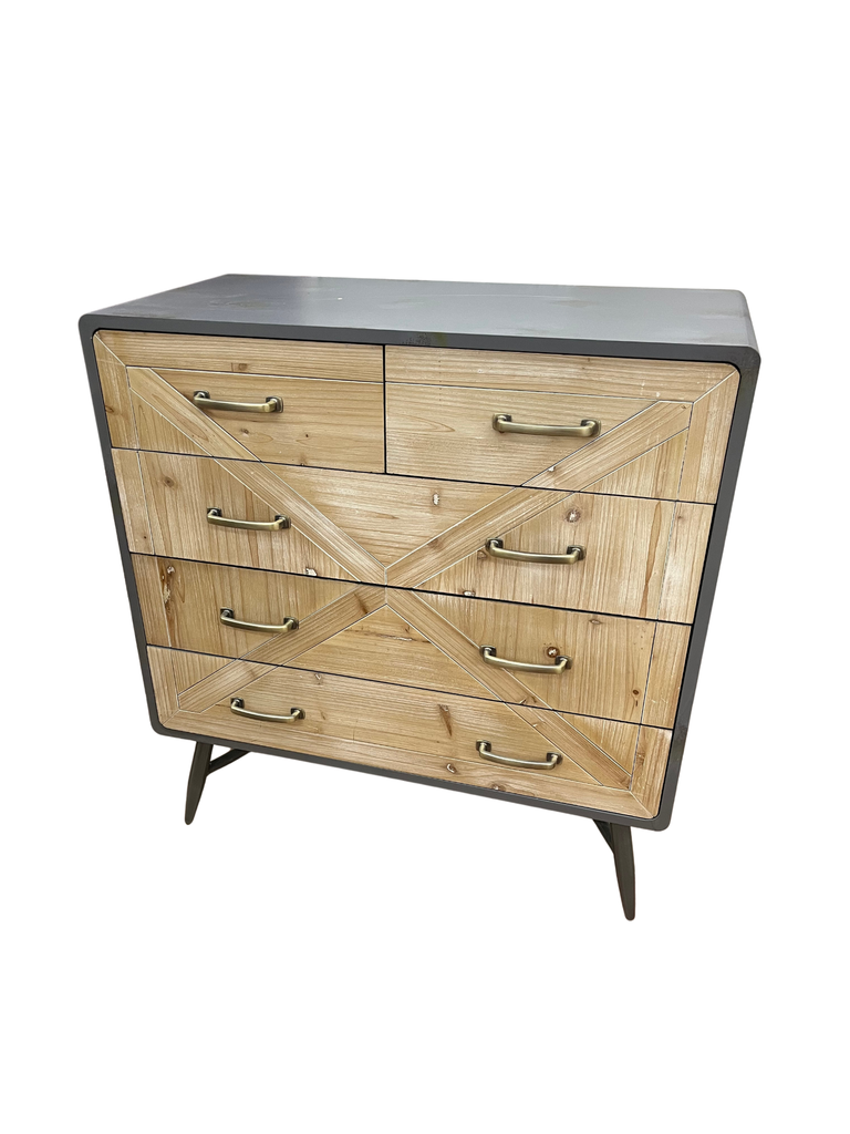Cajonera de madera y metal en Jaén - Mueble Industrial Linares