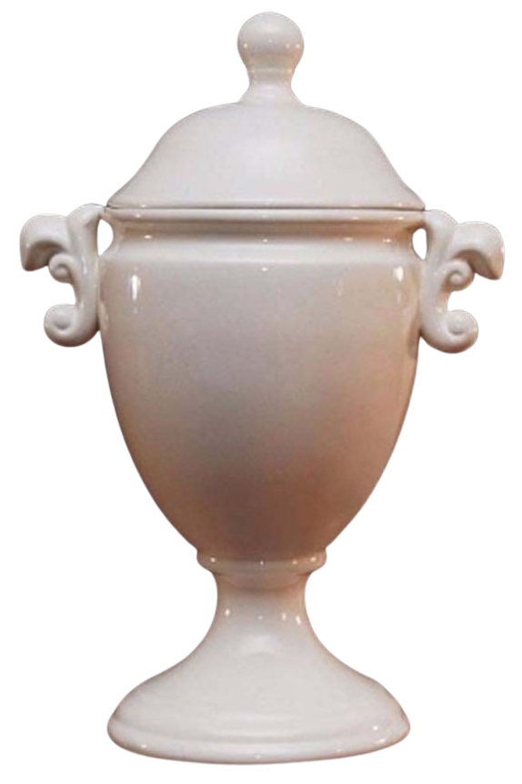 [Wal1246] Tibor porcelana blanco grande.