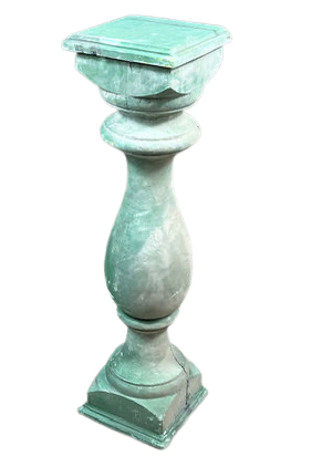 [WM100145] Columna de madera verde estilo balaustrada 75×20×20 cm