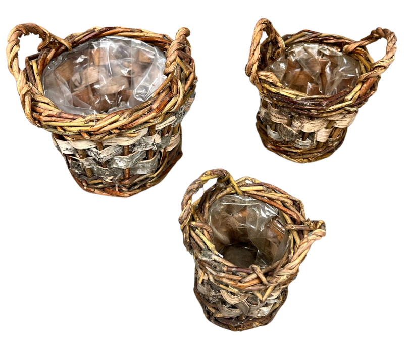[WCESRX3] Set de 3 cestas fibras naturales