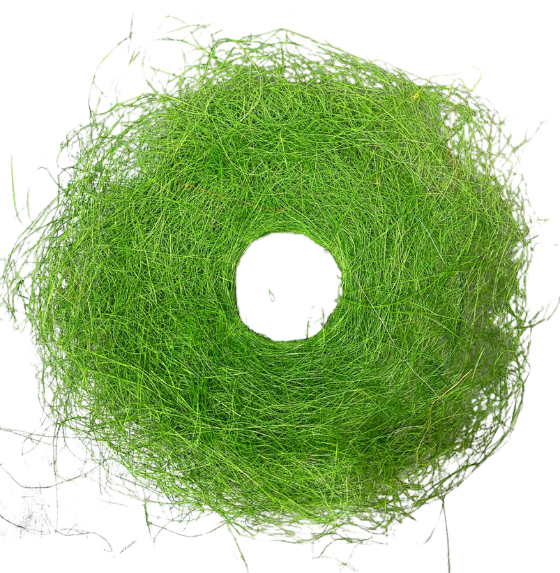 [W4020062VE] Decoracion de pared nido sisal mediana verde