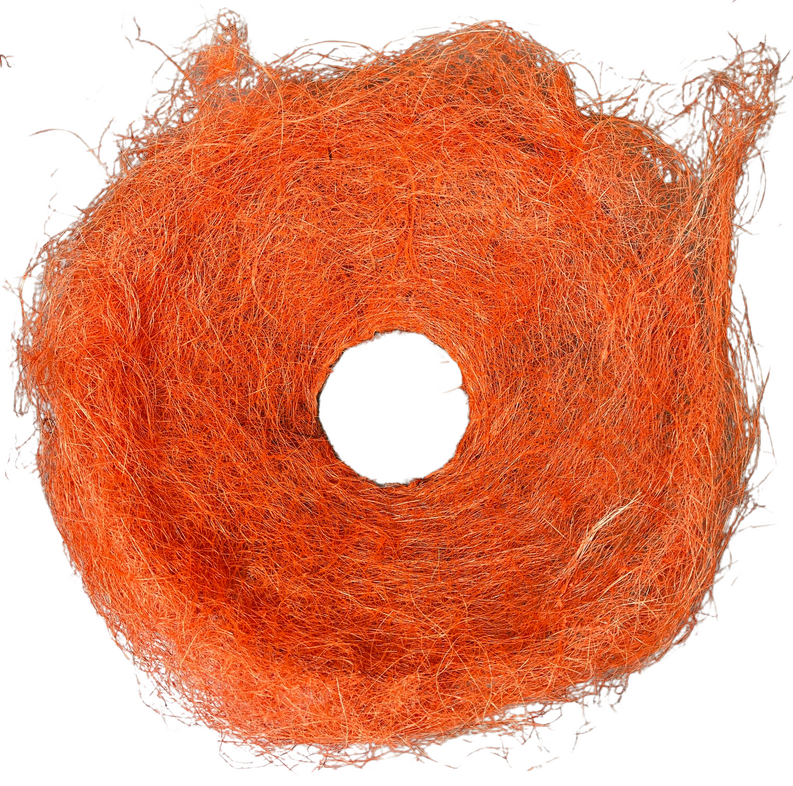 [W4020062NA] Decoracion de pared nido sisal mediana naranja