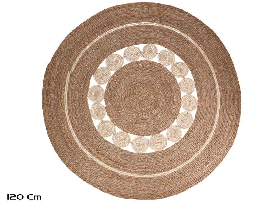 Alfombra Redonda Mares 120 cm - Fibra Natural