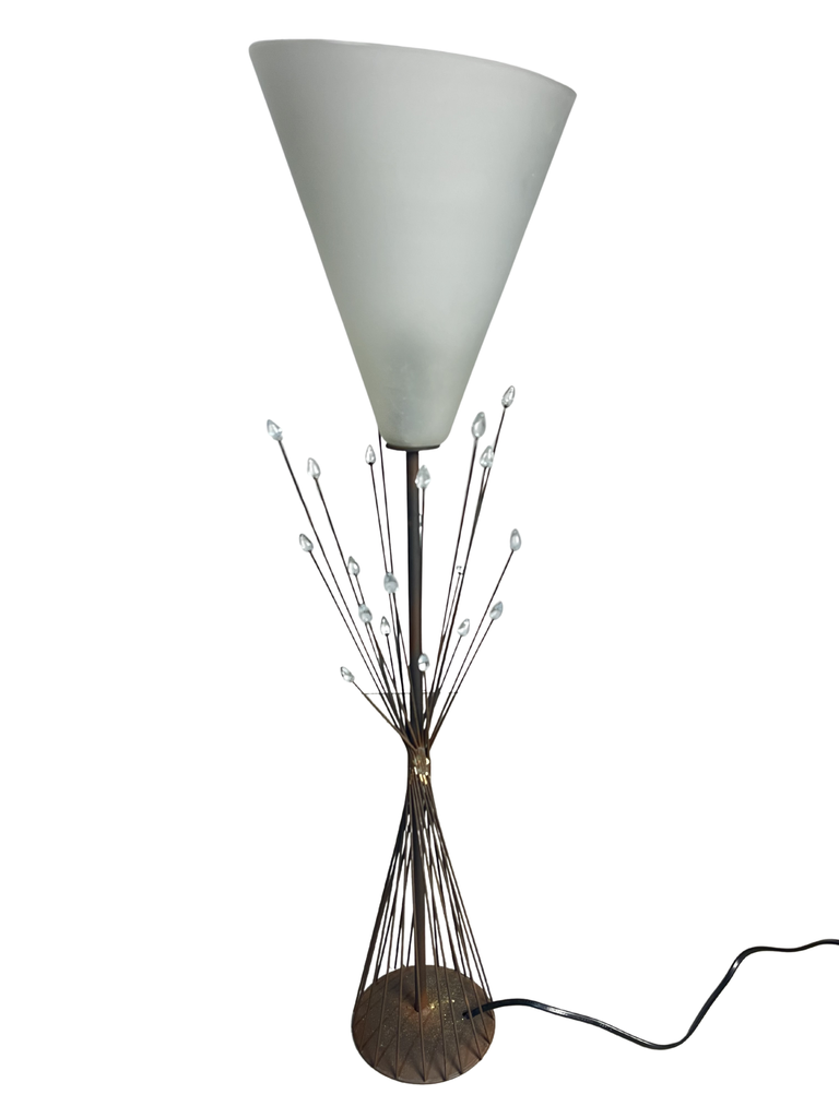 [1307261952] Lámpara de Sobremesa Artística - Forja y Cristal (73 cm)