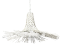 Lámpara de Mimbre Blanca Grande - Zalema Decoración