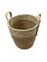 Cesta de Alga Natural Decorativa con Asas - Zalema Decoración