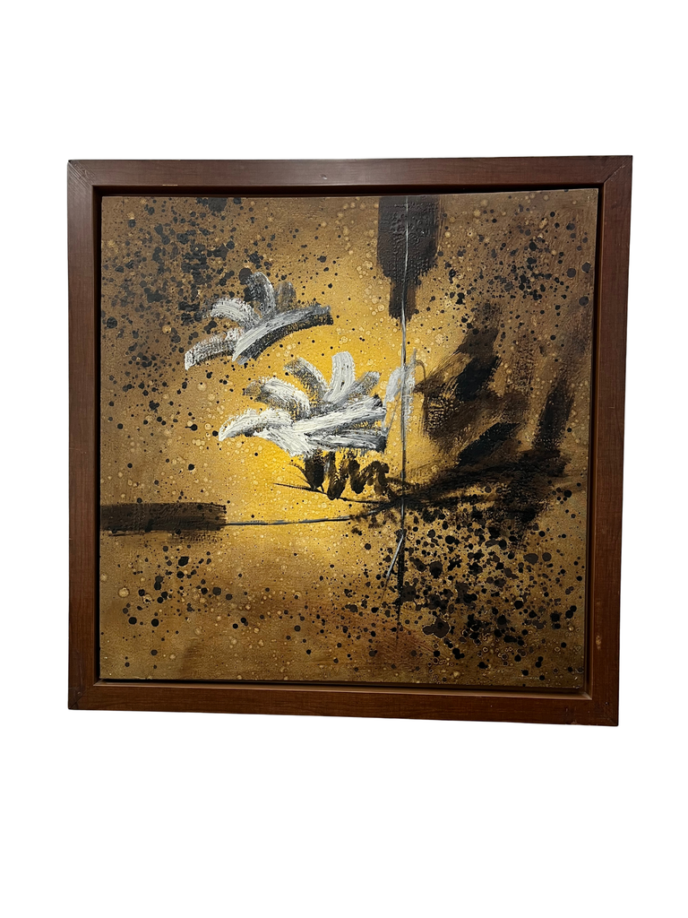 [AL060007-80] Cuadro dorado para decorar tu hogar - Diseño Moderno 80x80