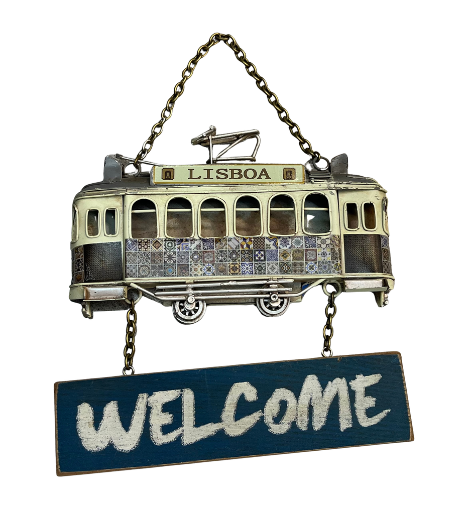 [ITMO-141169] Decoración de pared con estilo vintage Tranvía Lisboa Welcome