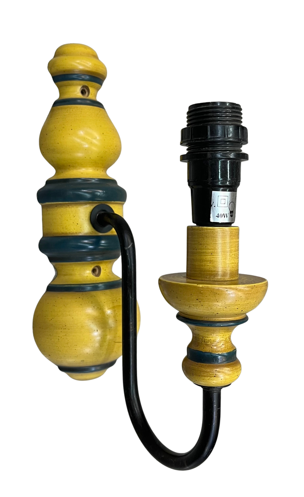 [0809261916] Aplique de pared en madera y forja con casquillo E14