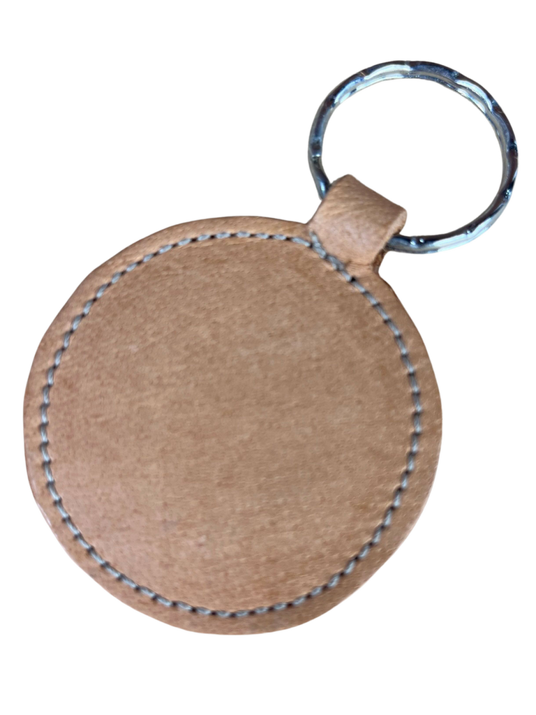 Set de 50 llaveros de piel circulares