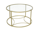 Mesa de centro de metal y cristal 70×70×40 (recogida)