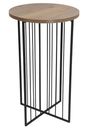 Mesa Auxiliar de Diseño Industrial Metal y Madera 30x50cm
