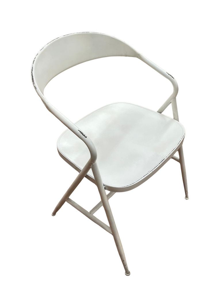 Silla Bistró Blanca Vintage Metálica en Jaén y Linares