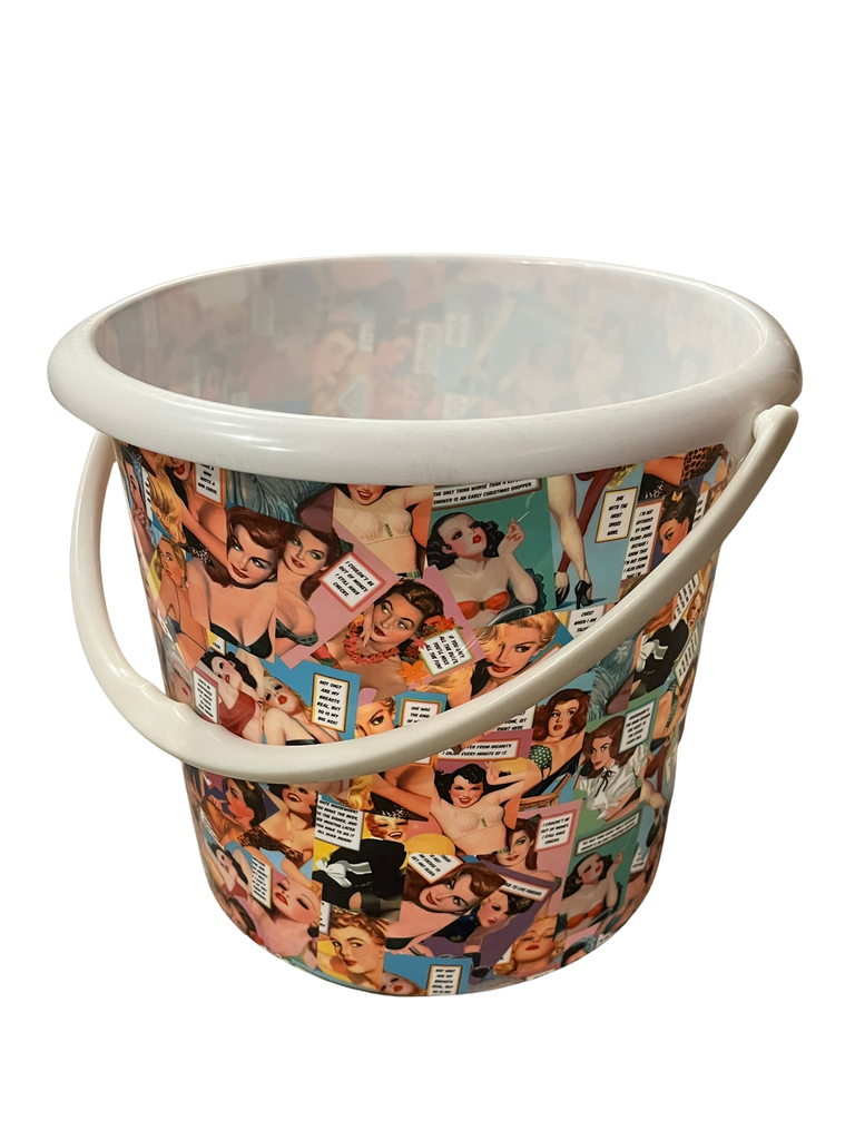 Cubo de limpieza vintage para casa Pin Up (multiusos)