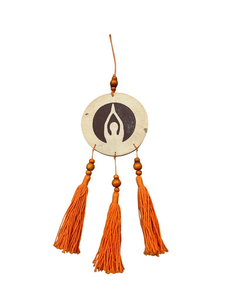 Decoración colgante de yoga para el hogar con borlas
