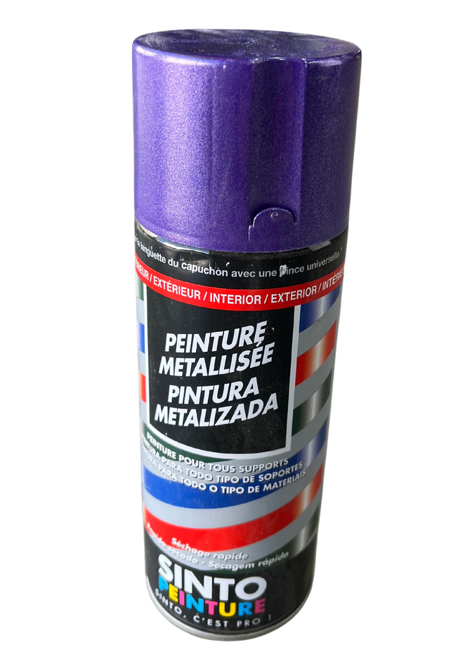 Spray violeta metalizado