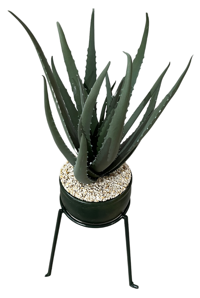Maceta de aloe vera artificial