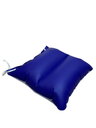 Almohadilla hinchable azul para camping y eventos 28x28cm