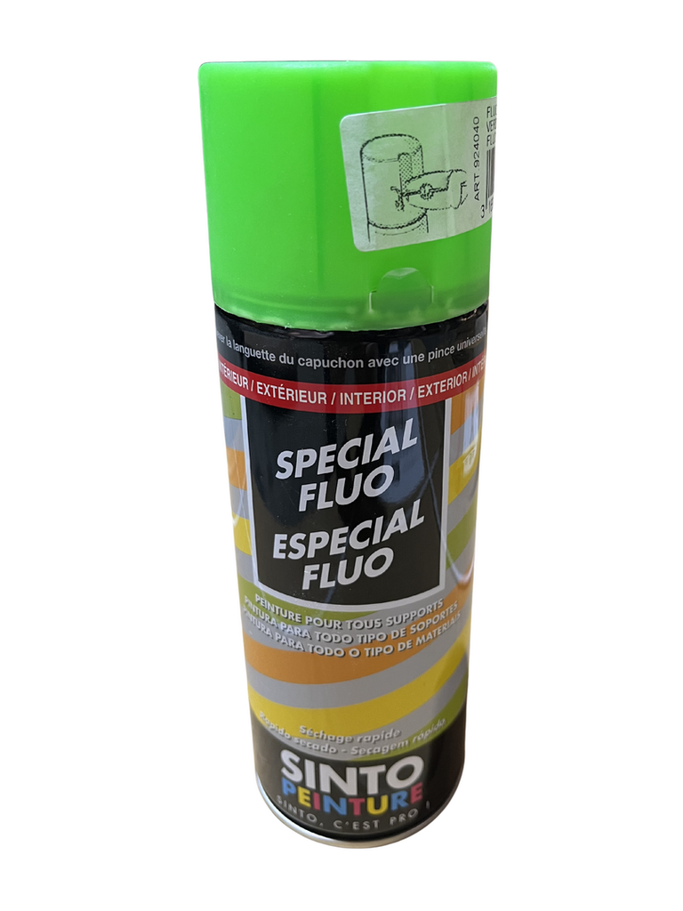 Spray verde flourescente
